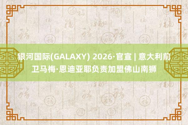 银河国际(GALAXY) 2026·官宣 | 意大利前卫马梅·恩迪亚耶负责加盟佛山南狮