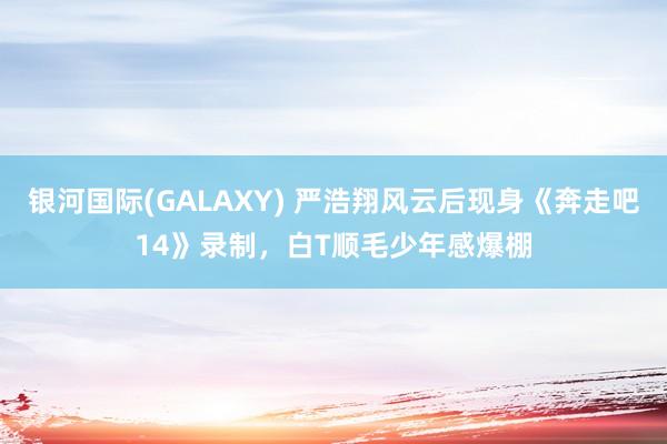 银河国际(GALAXY) 严浩翔风云后现身《奔走吧14》录制，白T顺毛少年感爆棚