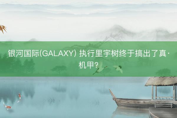 银河国际(GALAXY) 执行里宇树终于搞出了真·机甲？
