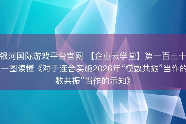 银河国际游戏平台官网 【企业云学堂】第一百三十二期 | 一图读懂《对于连合实施2026年“模数共振”当作的示知》