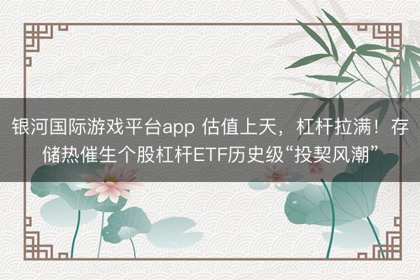 银河国际游戏平台app 估值上天，杠杆拉满！存储热催生个股杠杆ETF历史级“投契风潮”